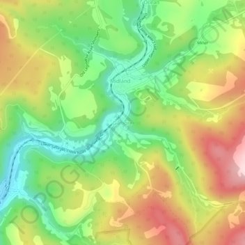 Gilmore topographic map, elevation, terrain