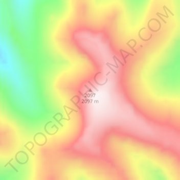 2097 topographic map, elevation, terrain