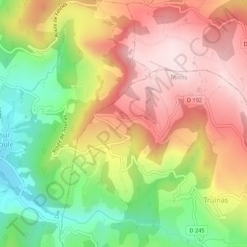 Bel-Air topographic map, elevation, terrain