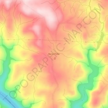 Barro Preto topographic map, elevation, terrain