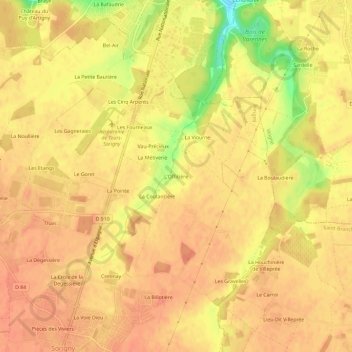 L'Officière topographic map, elevation, terrain