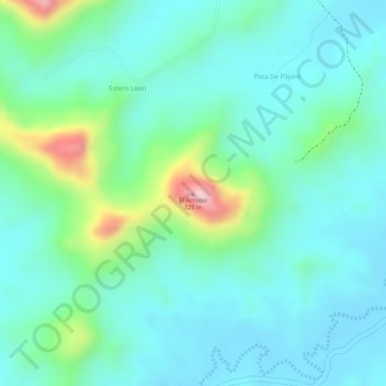 El Achiote topographic map, elevation, terrain
