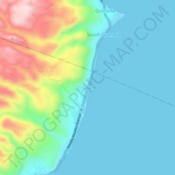 Gawi topographic map, elevation, terrain