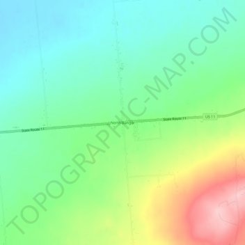 North Bangor topographic map, elevation, terrain