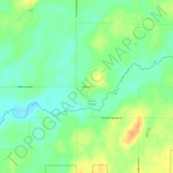 Arnold topographic map, elevation, terrain