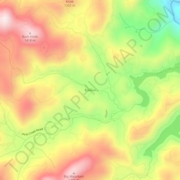 Erastus topographic map, elevation, terrain