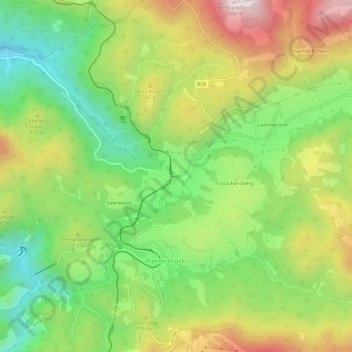 Reith topographic map, elevation, terrain