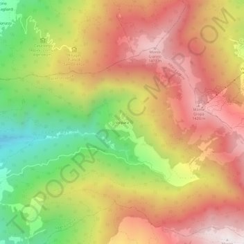 Volpara topographic map, elevation, terrain