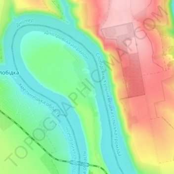 Makarivka topographic map, elevation, terrain