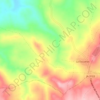 Escuelas topographic map, elevation, terrain
