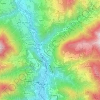 Antea topographic map, elevation, terrain