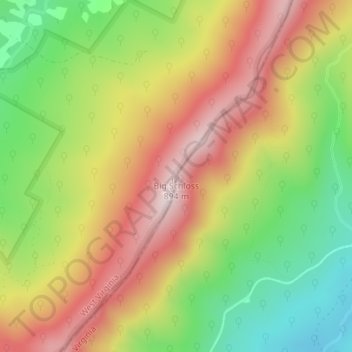 Big Schloss topographic map, elevation, terrain