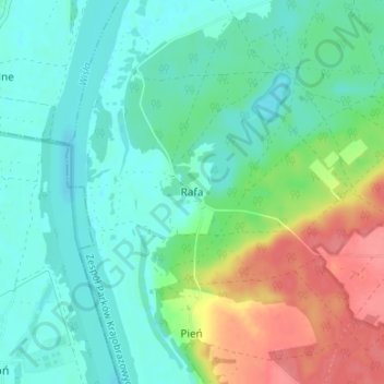 Rafa topographic map, elevation, terrain