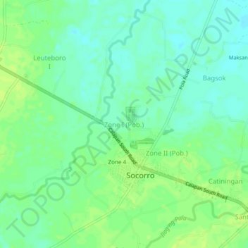 Zone I (Pob.) topographic map, elevation, terrain