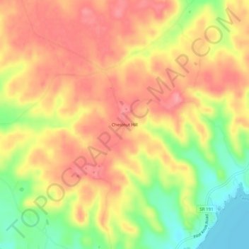 Chestnut Hill topographic map, elevation, terrain