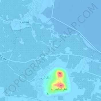 Cleopatra's bath topographic map, elevation, terrain