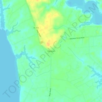 Ottoman topographic map, elevation, terrain