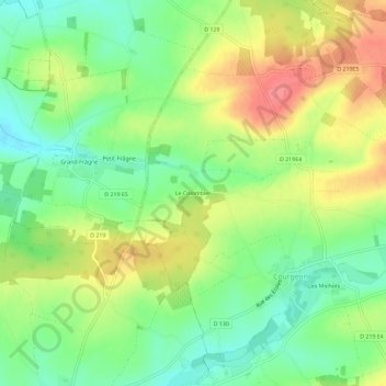 Le Colombier topographic map, elevation, terrain