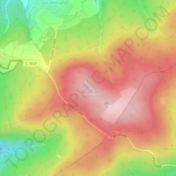 Hohe Wurzel topographic map, elevation, terrain