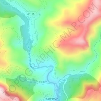 La Cambreta topographic map, elevation, terrain