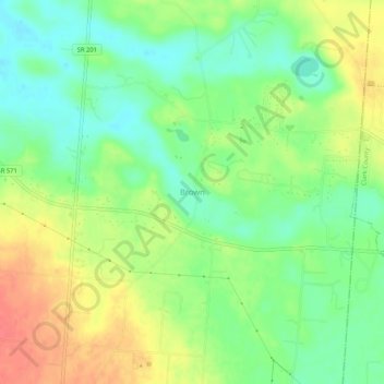 Brown topographic map, elevation, terrain