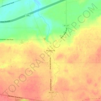 Morganville topographic map, elevation, terrain