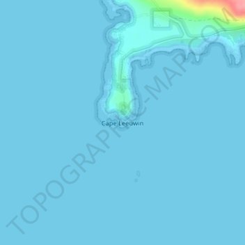 Cape Leeuwin topographic map, elevation, terrain