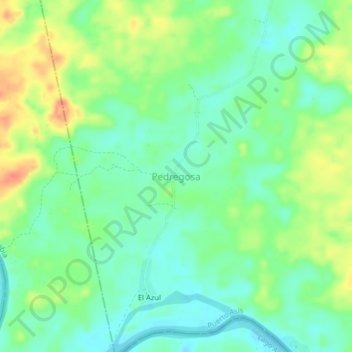 Pedregosa topographic map, elevation, terrain