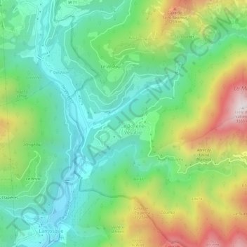 Ferraya topographic map, elevation, terrain