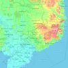Binh Phuoc Province topographic map, elevation, terrain
