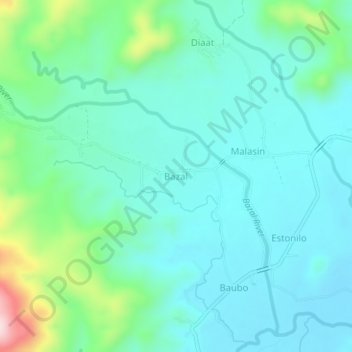 Bazal topographic map, elevation, terrain