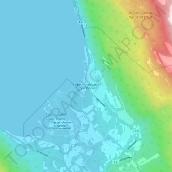 Skibotn - Ivgobahta - Yykeänperä topographic map, elevation, terrain