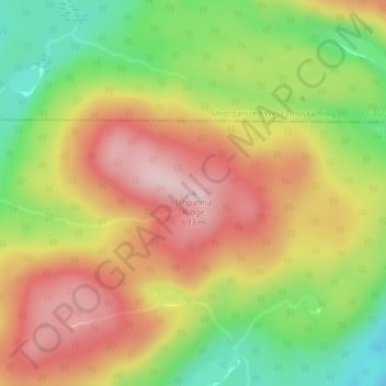 Ishpatina Ridge topographic map, elevation, terrain