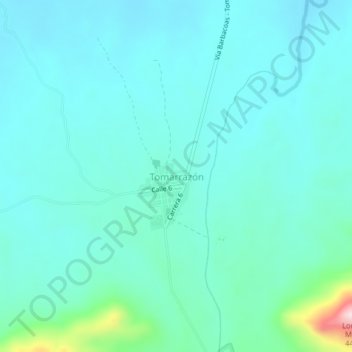 Tomarrazón topographic map, elevation, terrain