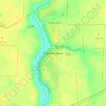 Pavlivschyna topographic map, elevation, terrain