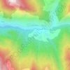 Pulga topographic map, elevation, terrain