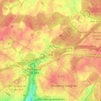 Trieu à Vallée topographic map, elevation, terrain
