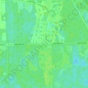 South Village topographic map, elevation, terrain
