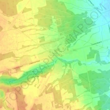 New Lowell topographic map, elevation, terrain