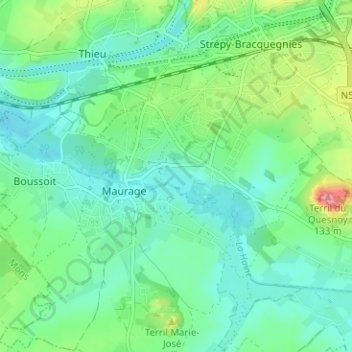 Chicanette topographic map, elevation, terrain