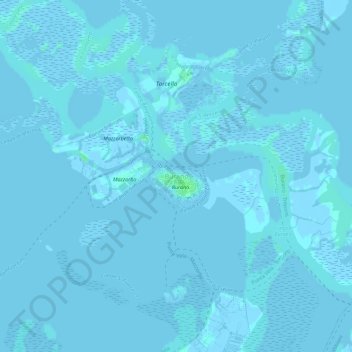 Burano topographic map, elevation, terrain
