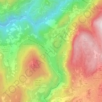 Lases topographic map, elevation, terrain