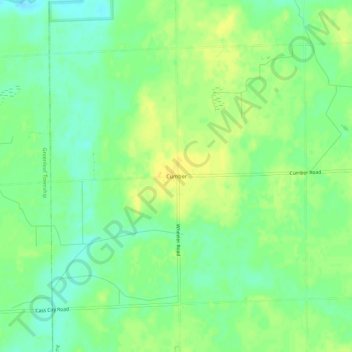 Cumber topographic map, elevation, terrain