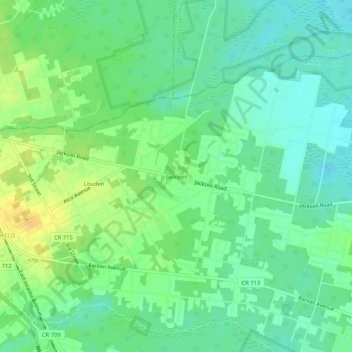Jackson topographic map, elevation, terrain