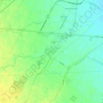 Prunaro topographic map, elevation, terrain