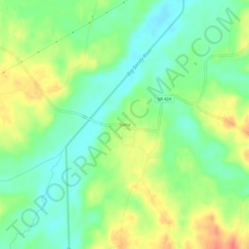 Yuma topographic map, elevation, terrain