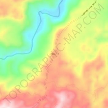 Batiano topographic map, elevation, terrain