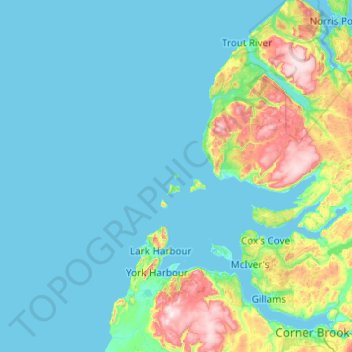 Spirit Island topographic map, elevation, terrain