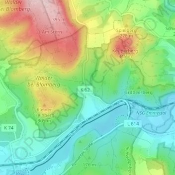 Glashütte topographic map, elevation, terrain