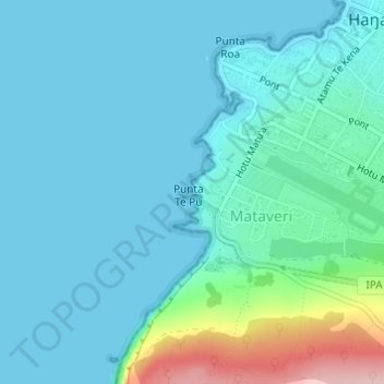 Piko Bay topographic map, elevation, terrain